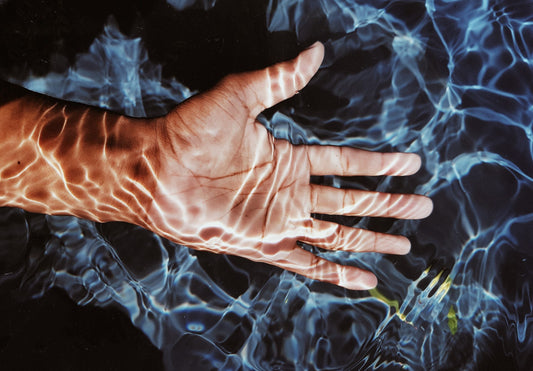 Hand in cold water