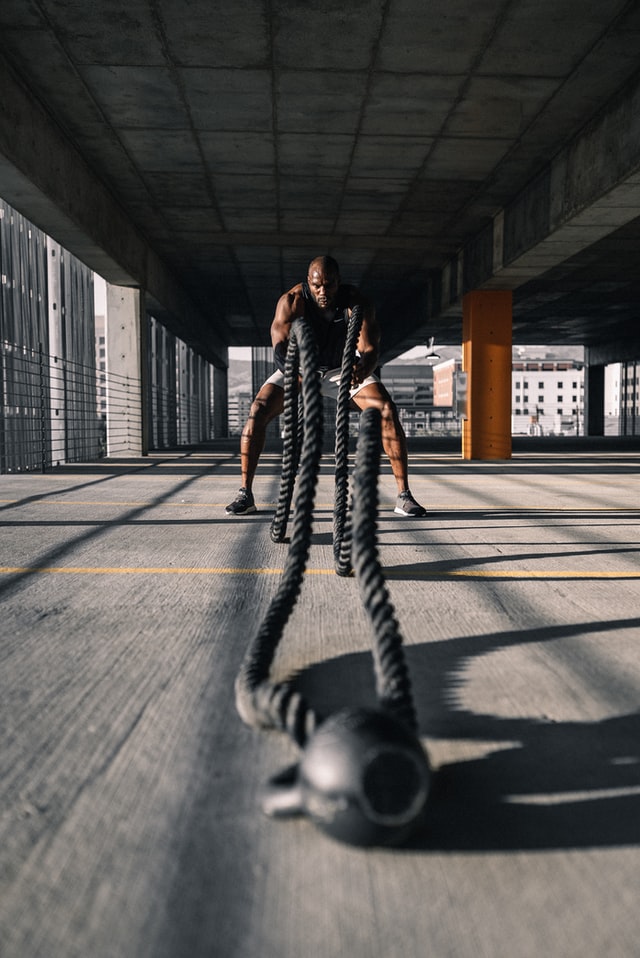 man working out