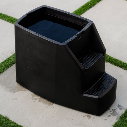 Ice Barrel cold plunge with built-in steps